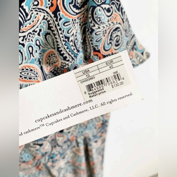 Anthropologie | Cupcakes & Cashmere Jazzlynn Paisley Cold Shoulder Crop Jumpsuit - Picture 9 of 9